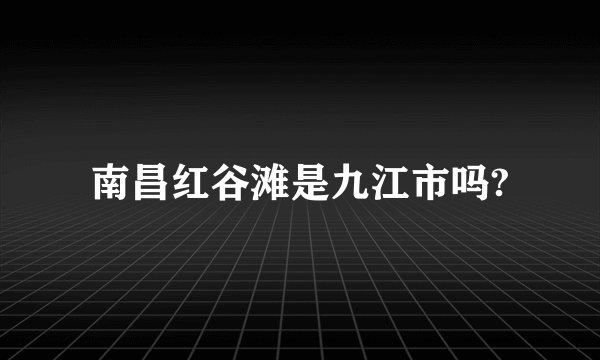 南昌红谷滩是九江市吗?