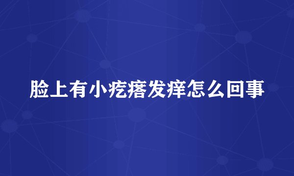 脸上有小疙瘩发痒怎么回事