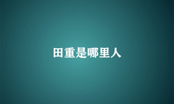 田重是哪里人