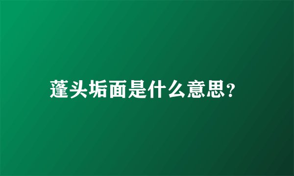 蓬头垢面是什么意思？