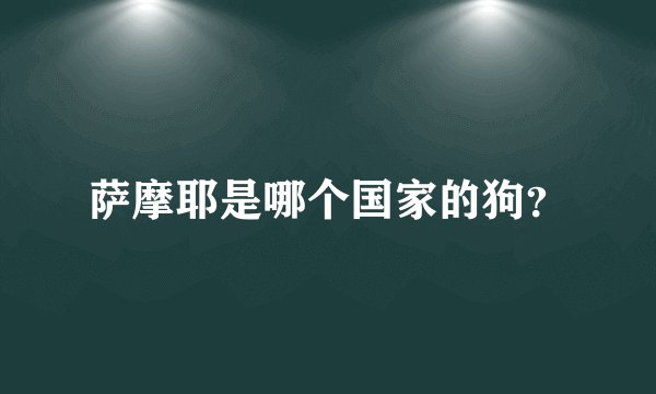 萨摩耶是哪个国家的狗？