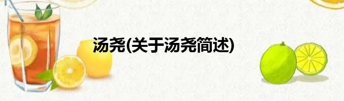 汤尧(关于汤尧简述)