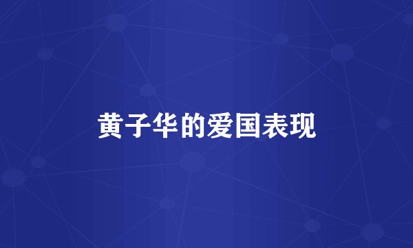 黄子华的爱国表现