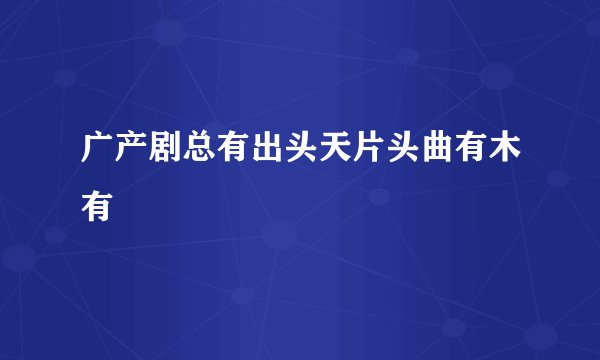 广产剧总有出头天片头曲有木有