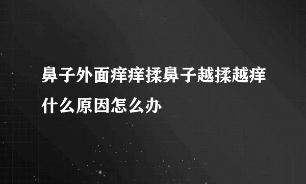 鼻子外面痒痒揉鼻子越揉越痒什么原因怎么办