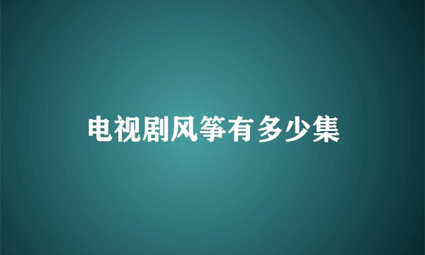 电视剧风筝有多少集