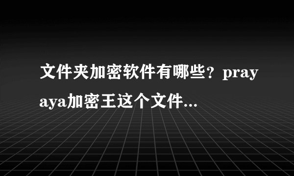 文件夹加密软件有哪些?prayaya加密王这个文件夹加密软件怎样?大家都用什么样的文件夹加密软件?