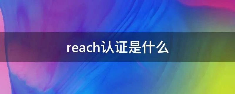 reach认证是什么