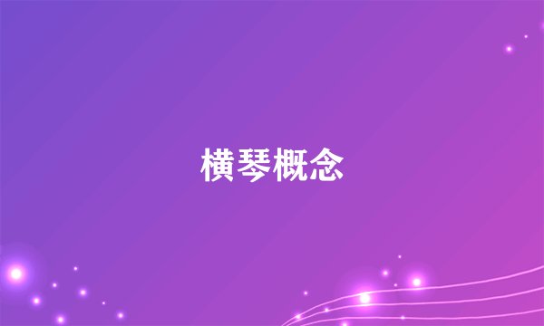 横琴概念