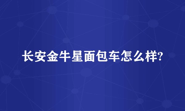 长安金牛星面包车怎么样?