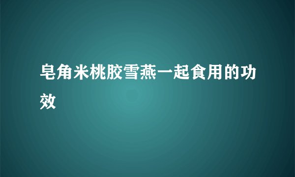 皂角米桃胶雪燕一起食用的功效