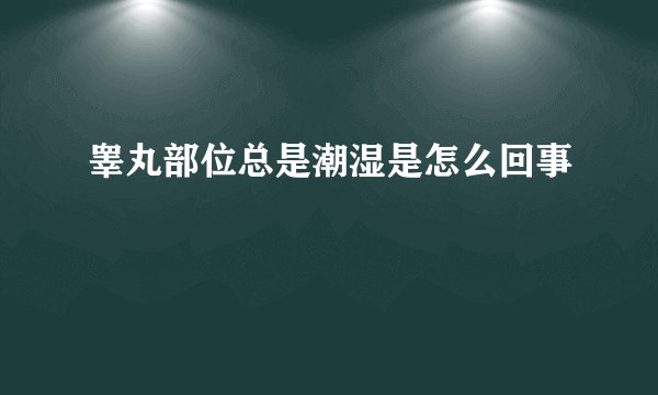 睾丸部位总是潮湿是怎么回事