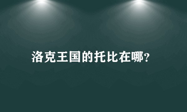 洛克王国的托比在哪？