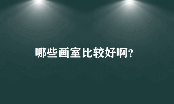 哪些画室比较好啊？