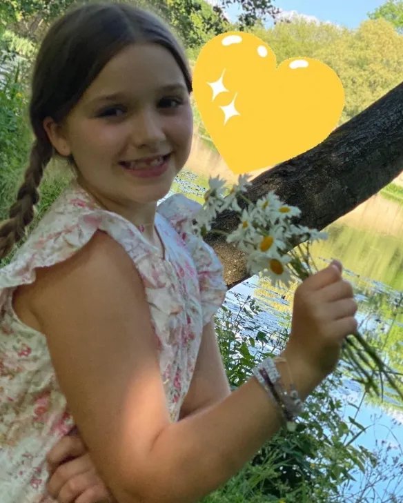 可可爱爱!贝克汉姆家最小的女儿“小七”长大了