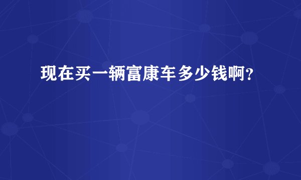 现在买一辆富康车多少钱啊？