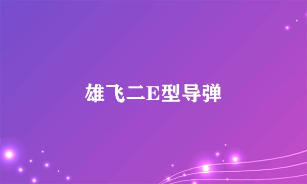 雄飞二E型导弹