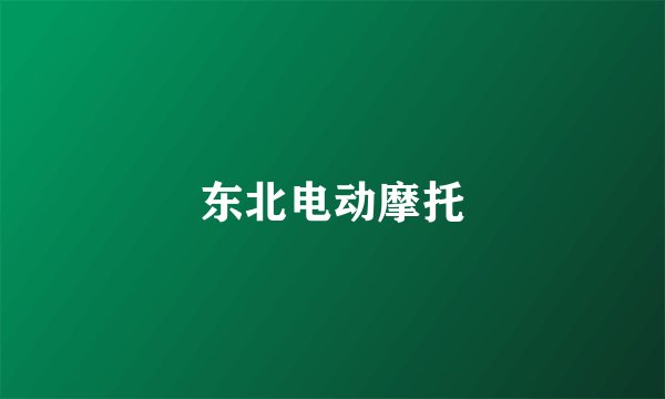 东北电动摩托