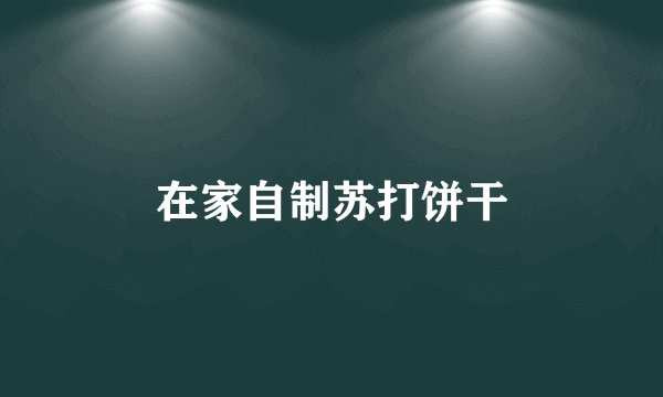 在家自制苏打饼干