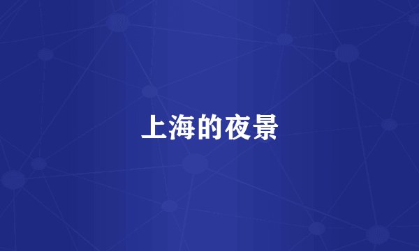 上海的夜景