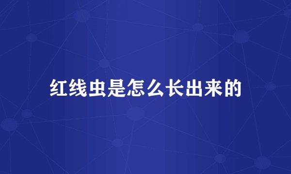 红线虫是怎么长出来的