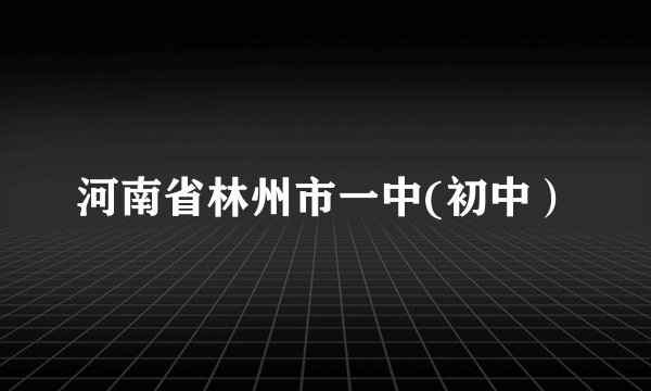 河南省林州市一中(初中）