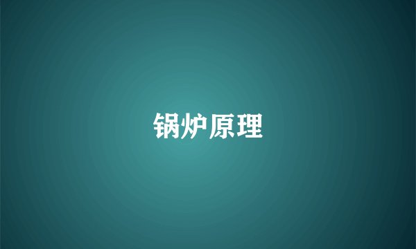锅炉原理