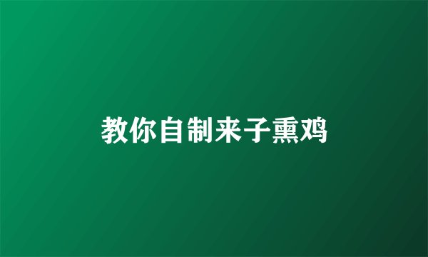 教你自制来子熏鸡
