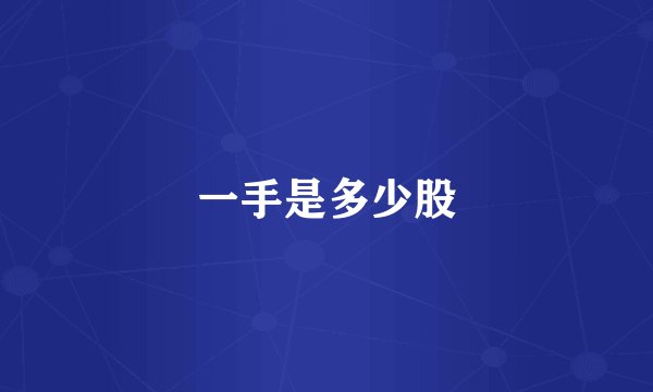 一手是多少股