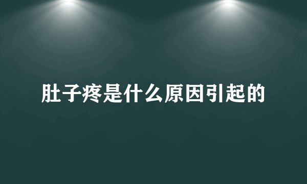 肚子疼是什么原因引起的