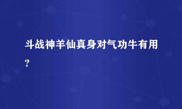 斗战神羊仙真身对气功牛有用？