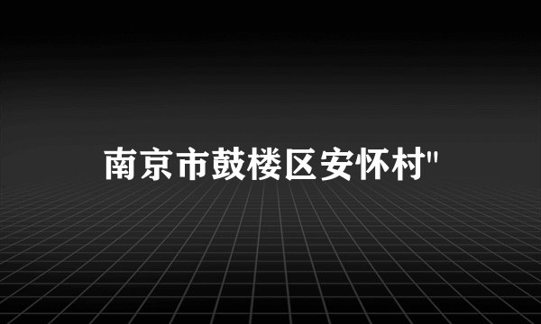 南京市鼓楼区安怀村