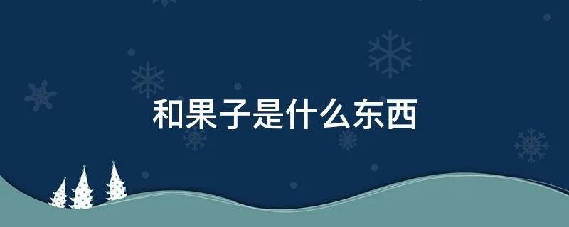 和果子是什么东西