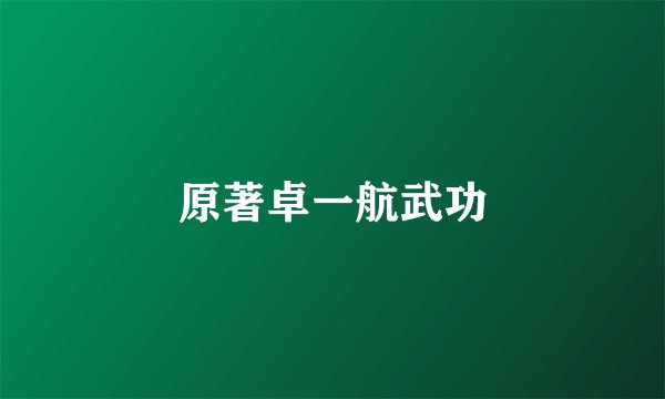 原著卓一航武功