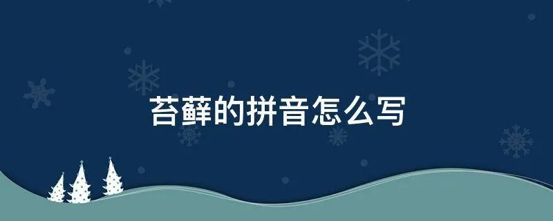 苔藓的拼音怎么写