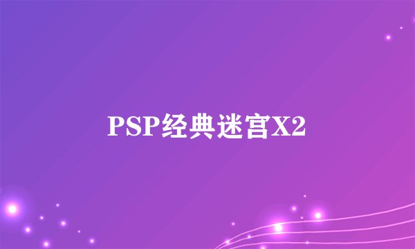 PSP经典迷宫X2