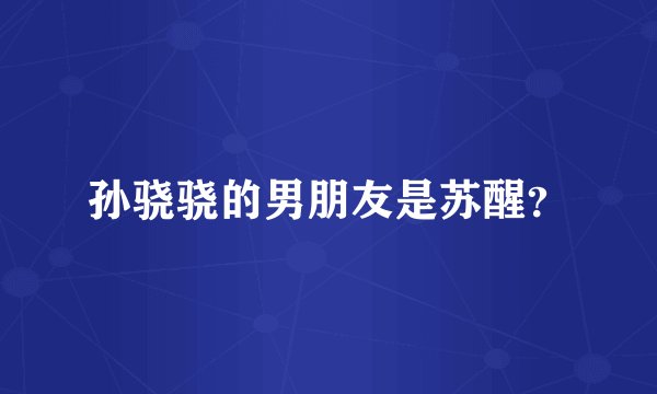 孙骁骁的男朋友是苏醒？