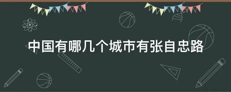 中国有哪几个城市有张自忠路