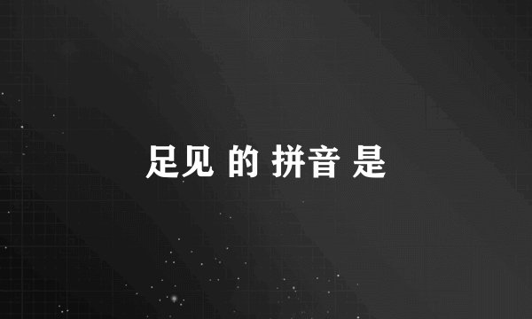 足见 的 拼音 是