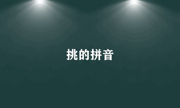 挑的拼音