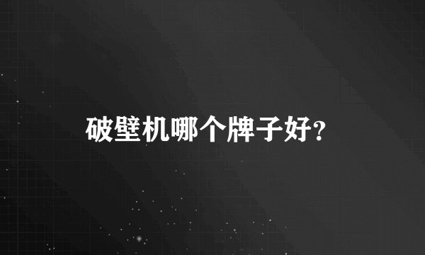 破壁机哪个牌子好？