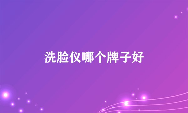 洗脸仪哪个牌子好