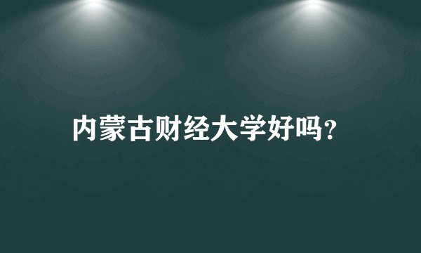 内蒙古财经大学好吗？