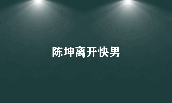 陈坤离开快男