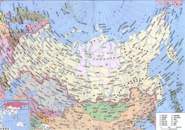 俄罗斯地图中文版