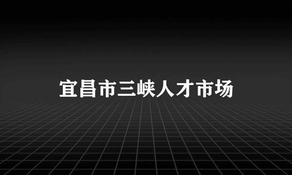 宜昌市三峡人才市场
