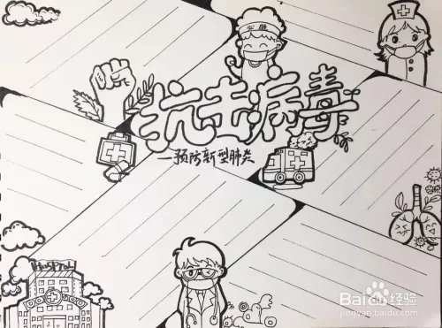 怎么制作新型冠状病毒手抄报，图片要简单的