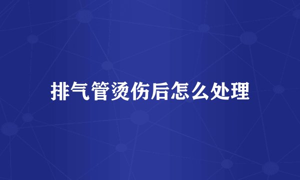 排气管烫伤后怎么处理