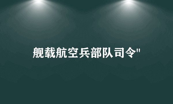 舰载航空兵部队司令
