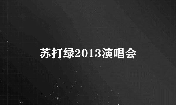 苏打绿2013演唱会